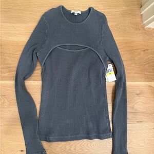 AGOLDE sz Med blue long sleeve shirt top